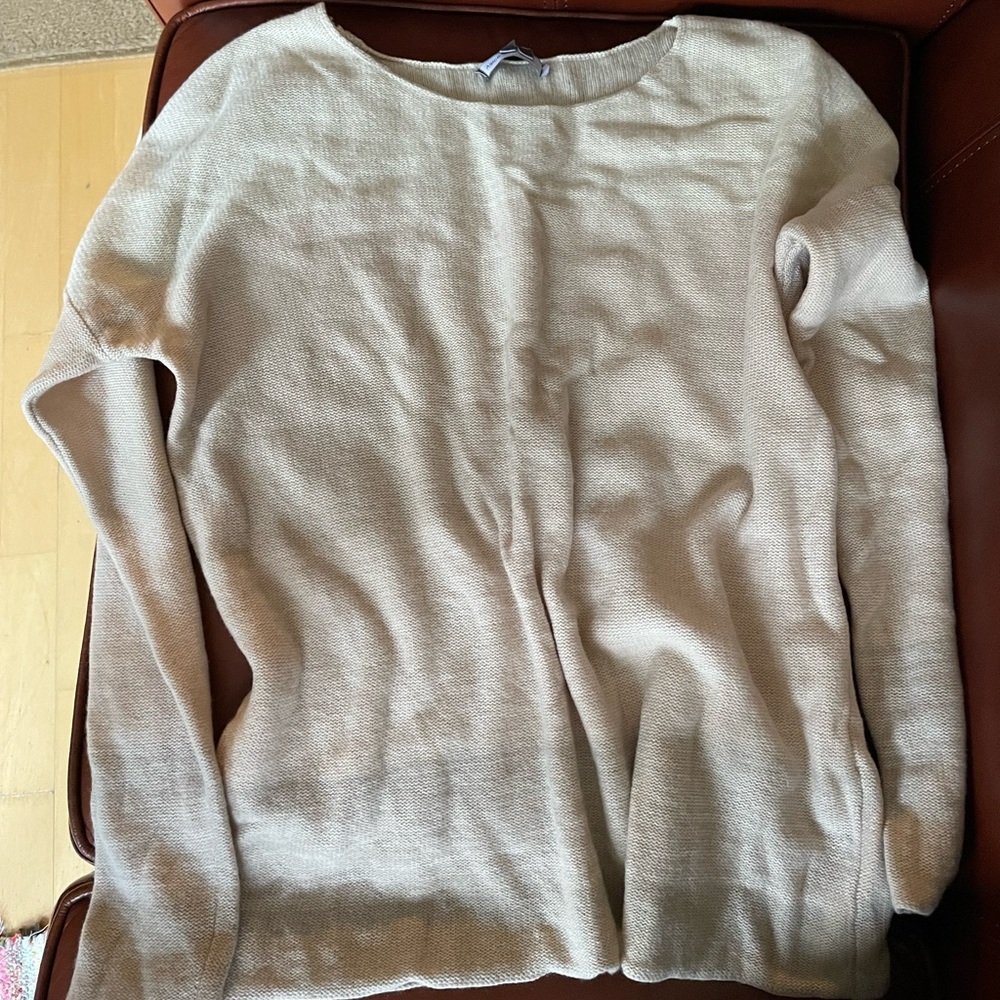 VINCE 100% cashmere blush stripe sweater